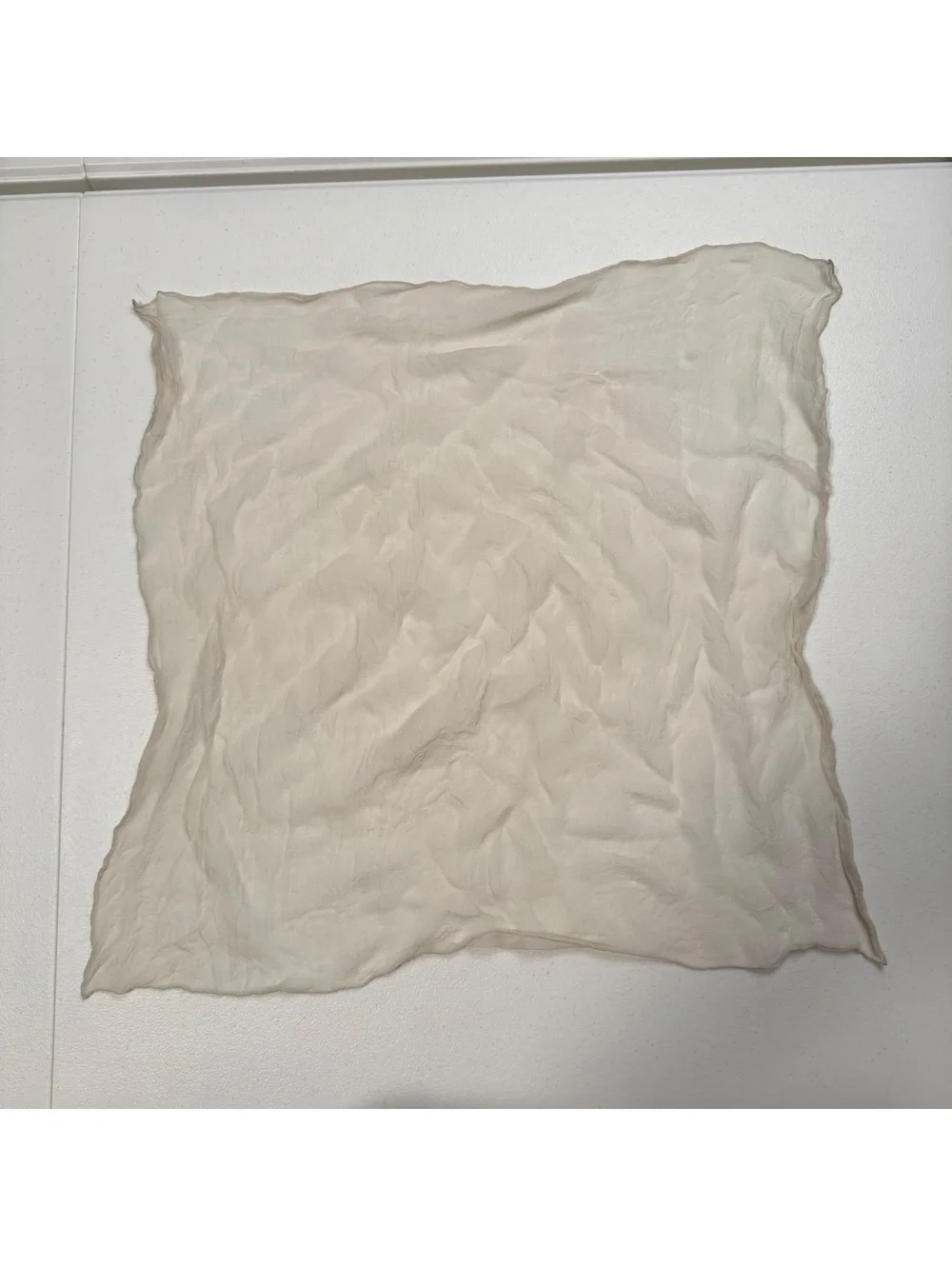 Vintage Sheer Neck Scarf Cream Off White  French Girl Cottagecore